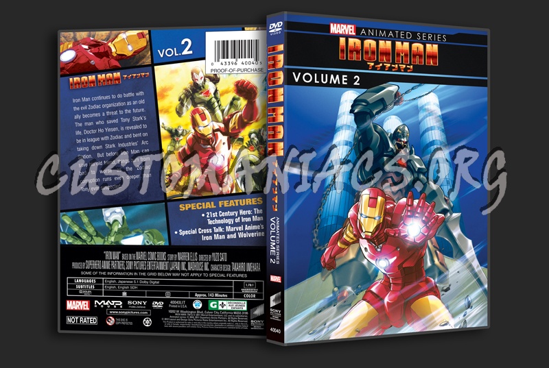 Iron Man Animated Series Volume 2 dvd cover