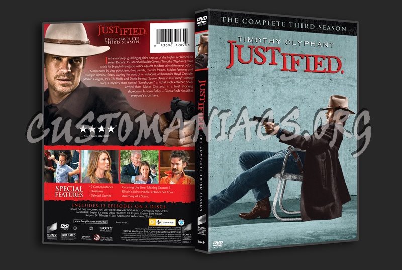 Justified Season 3 dvd cover