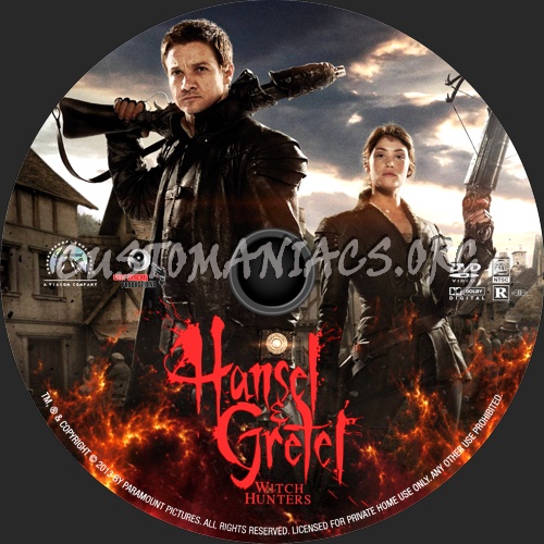 Hansel and Gretel Witch Hunters (2013) dvd label