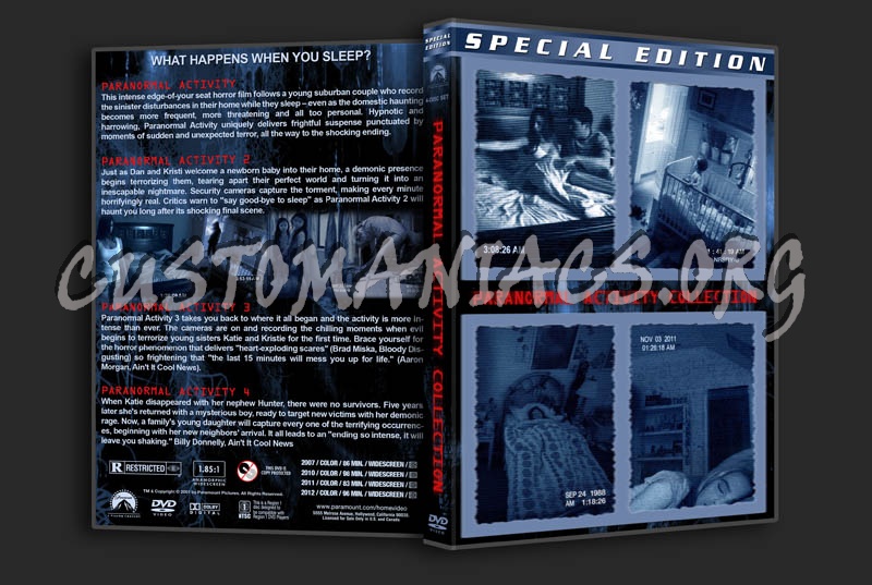 Paranormal Activity Collection dvd cover