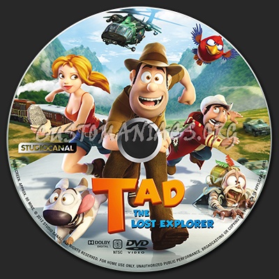 Tad the Lost Explorer dvd label