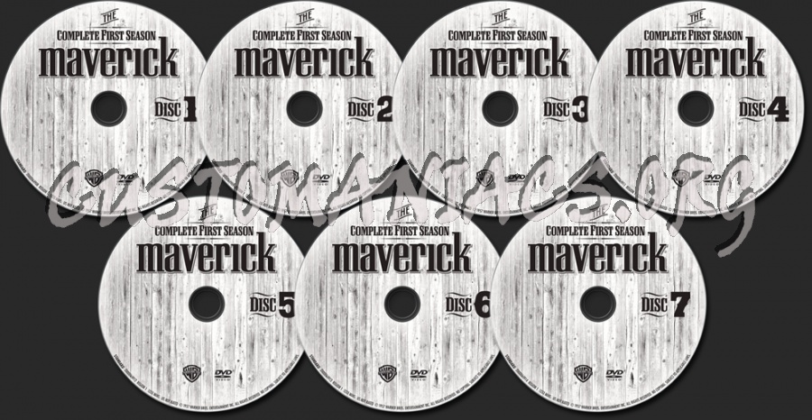Maverick Season 1 dvd label