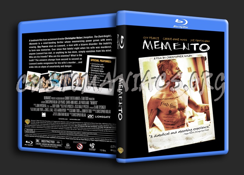 Memento blu-ray cover