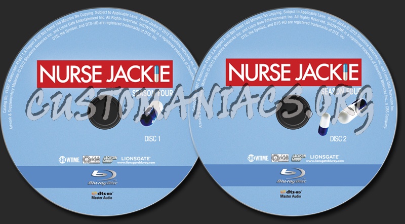 Nurse Jackie Season 4 blu-ray label