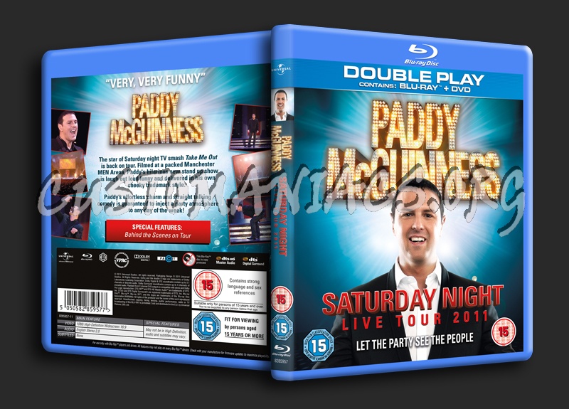 Paddy McGuinness Saturday Night Live Tour 2011 blu-ray cover