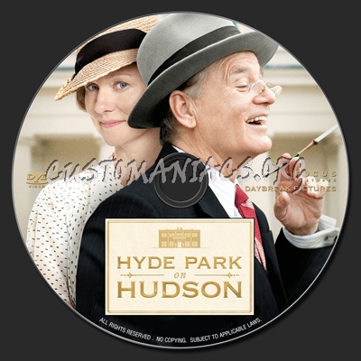 Hyde Park On Hudson (2012) dvd label