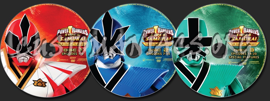 Power Rangers Super Samurai The Complete Season dvd label