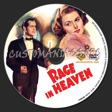 Rage in Heaven dvd label