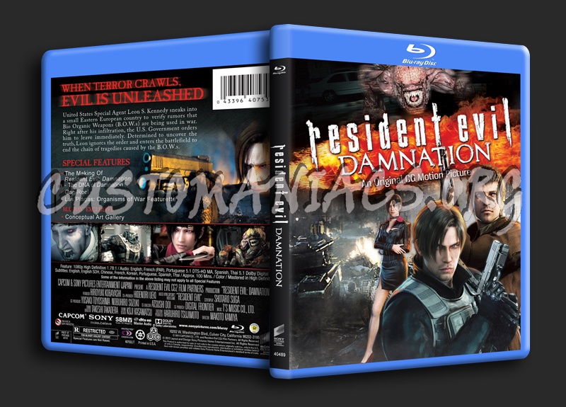 Resident Evil Damnation blu-ray cover