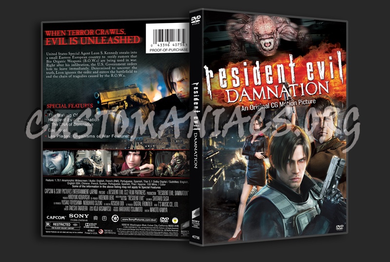 Resident Evil Damnation dvd cover