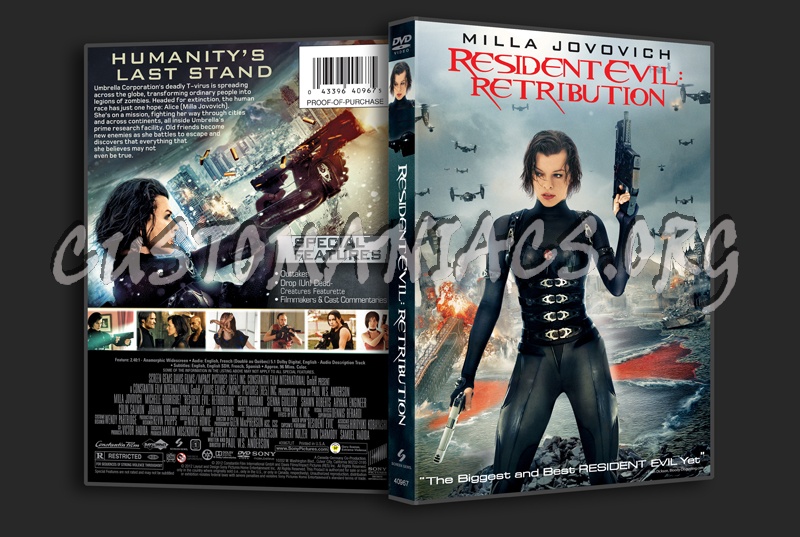 Resident Evil Retribution dvd cover