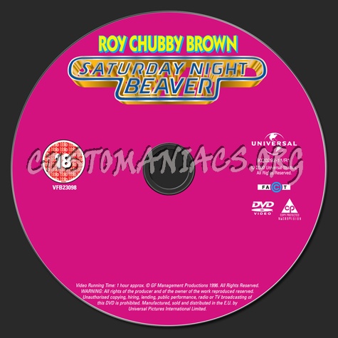 Roy Chubby Brown Saturday Night Bever dvd label
