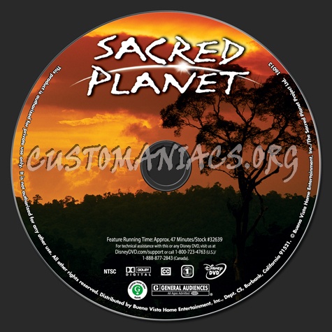 Sacred Planet dvd label
