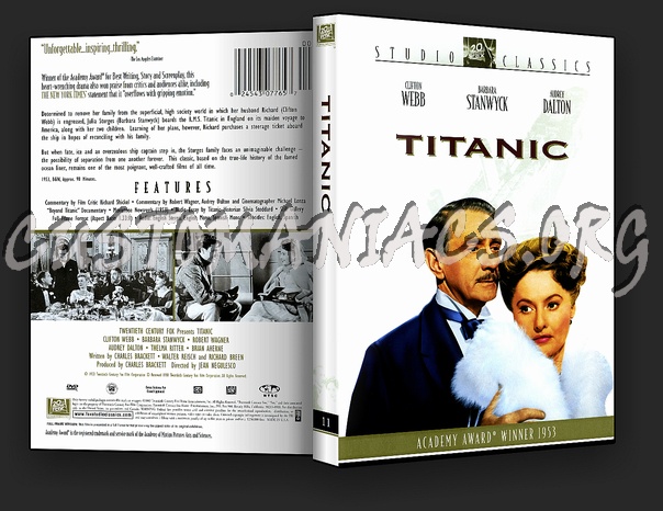 Titanic 1953 dvd cover