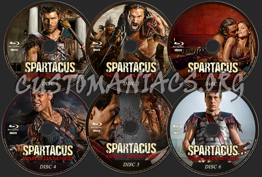 Spartacus War Of The Damned blu-ray label