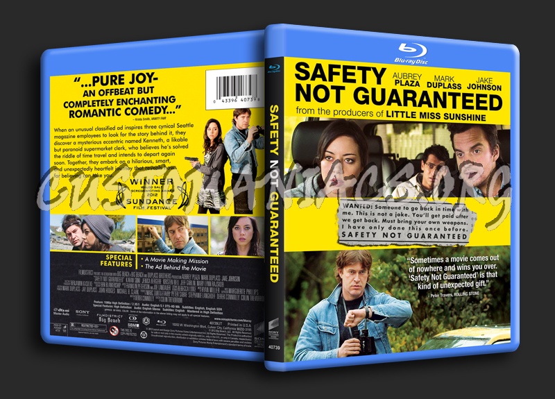 Safety Not Guarateed blu-ray cover