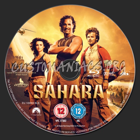 Sahara blu-ray label