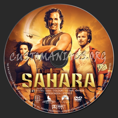 Sahara dvd label