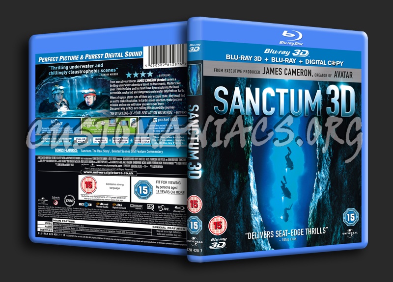 Sanctum 3D blu-ray cover