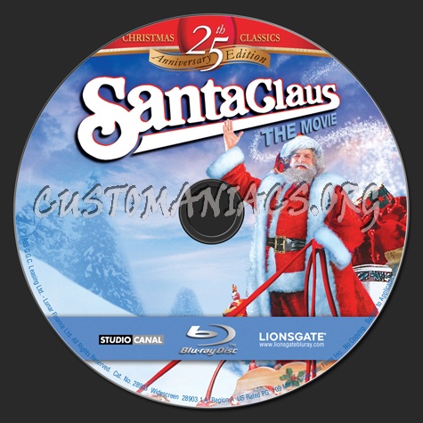 Santa Claus the Movie blu-ray label