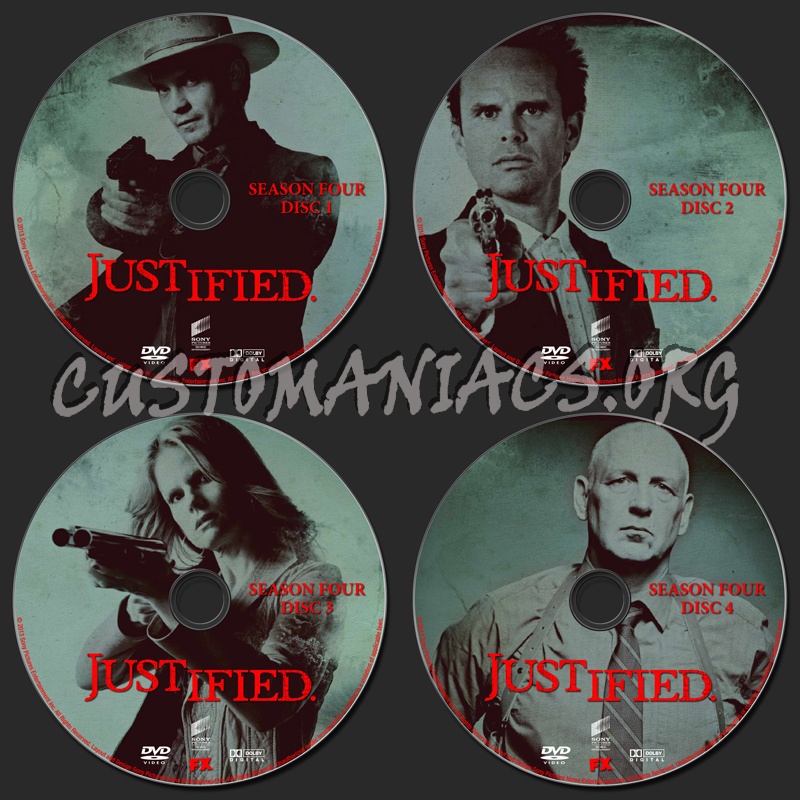 Justified - Season 4 dvd label
