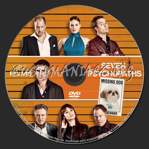 Seven Psychopaths dvd label