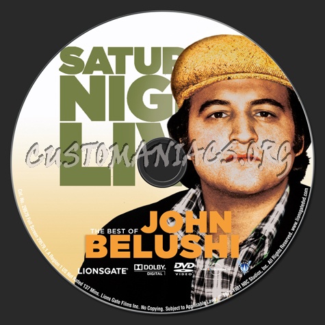 Saturday Night Live: The Best of John Belushi dvd label