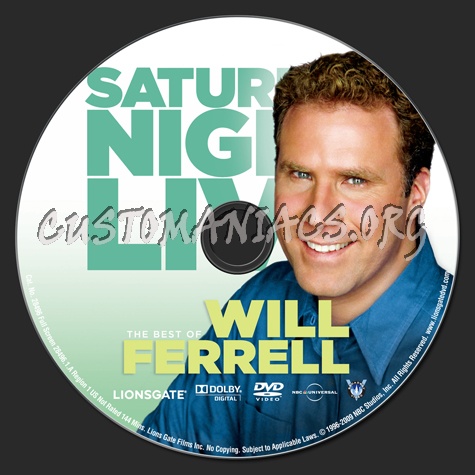 Saturday Night Live: The Best of Will Ferrell dvd label