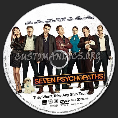 Seven Psychopaths dvd label