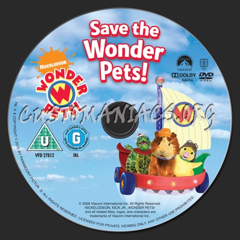 Wonder Pets! Save the Wonder Pets! dvd label