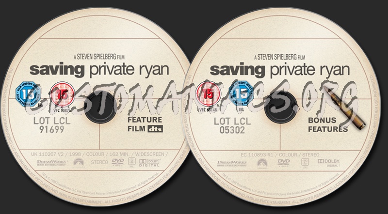 Saving Private Ryan dvd label