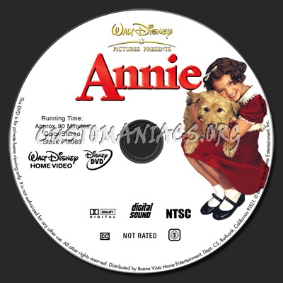 Annie dvd label