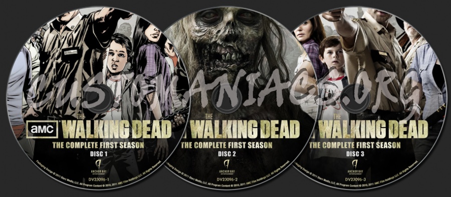 The Walking Dead Season 1 dvd label