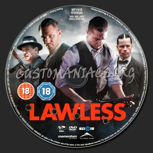 Lawless dvd label