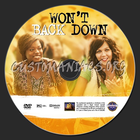 Won't Back Down dvd label