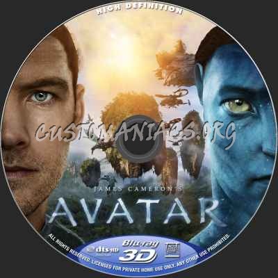 Avatar 3D blu-ray label