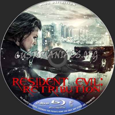 Resident Evil Retribution (2D+3D) blu-ray label