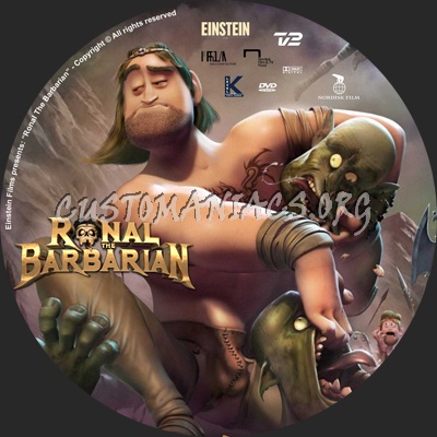 Ronal The Barbarian dvd label