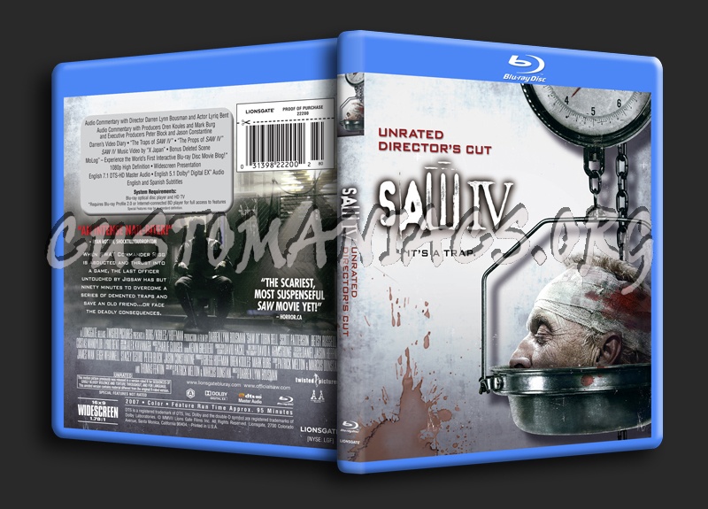 Saw IV blu-ray cover