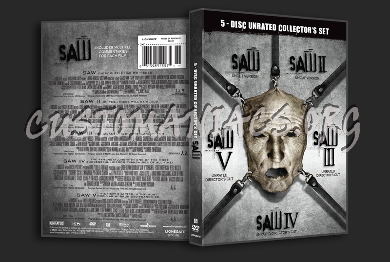 Saw 5-Disc Collection dvd cover