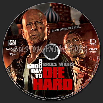 A Good Day to Die Hard dvd label