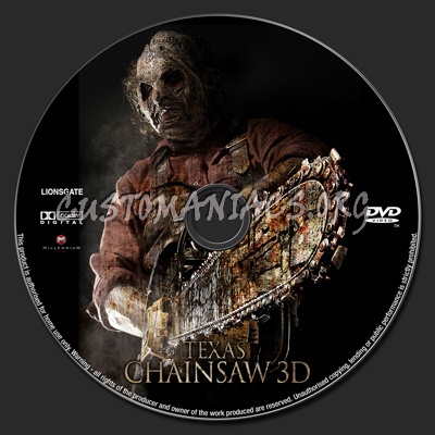 Texas Chainsaw 3D dvd label