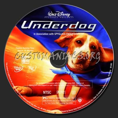 Underdog dvd label