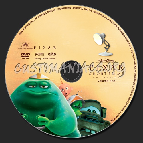 Pixar Short Films dvd label