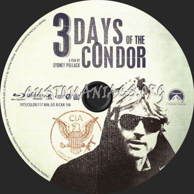 3 Days of the Condor blu-ray label