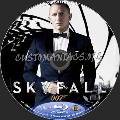 Skyfall blu-ray label