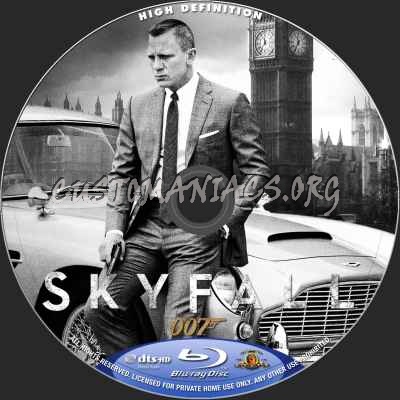 Skyfall blu-ray label