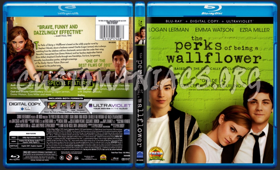 The Perks Of Being A Wallflower blu-ray cover