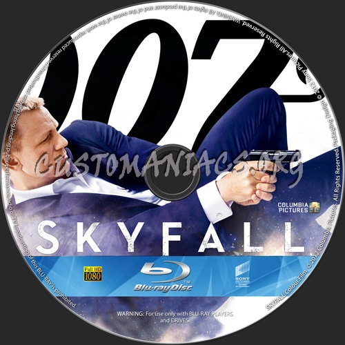 Skyfall blu-ray label