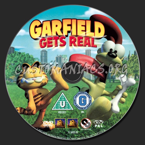 Garfield Get's Real dvd label